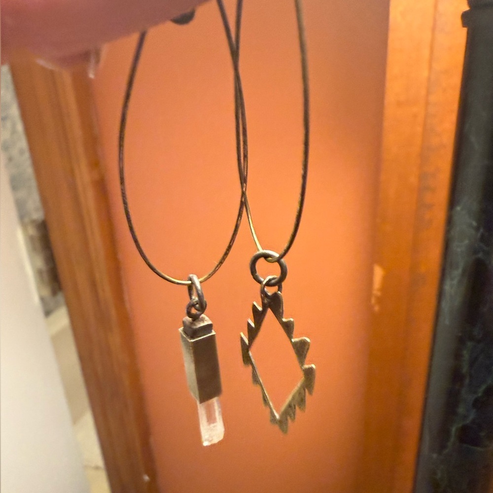 Handmade Crystal & Brass Earrings
